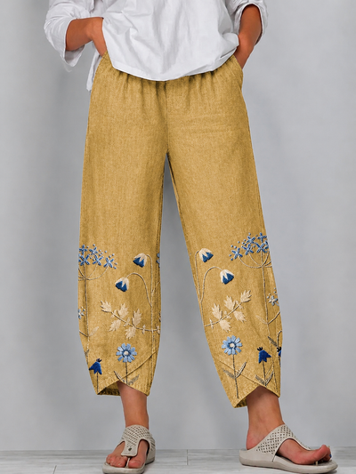Aria | Pantalón Casual Bordado