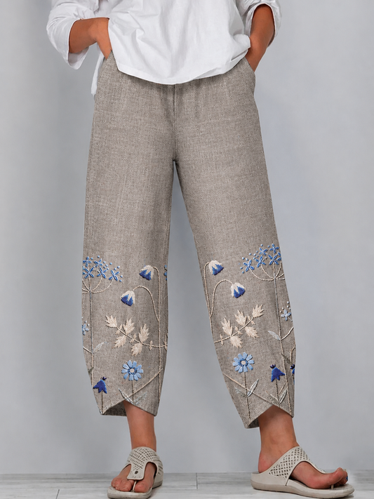 Aria | Pantalón Casual Bordado