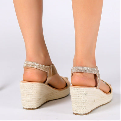 Aroa - sandalias de cuña con trenzado artesanal