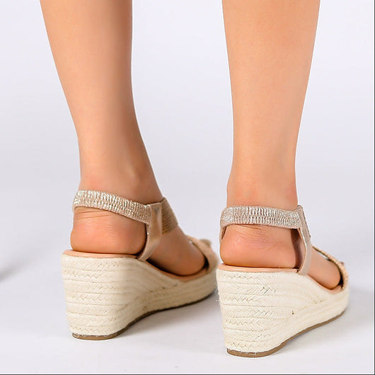 Aroa | sandalias de cuña con trenzado artesanal