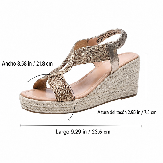 Aroa | sandalias de cuña con trenzado artesanal