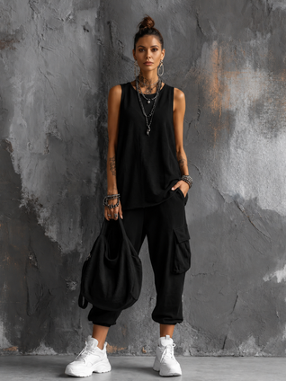 Valentina | Conjunto casual suave con bolsillos