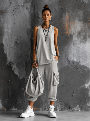 Valentina | Conjunto casual suave con bolsillos