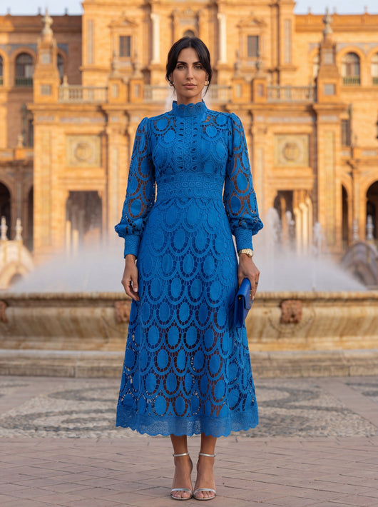 Camila | Vestido Midi de Encaje Exclusivo