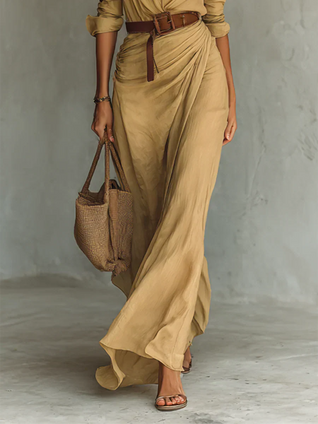 Lorena | Vestido maxi elegante de lino
